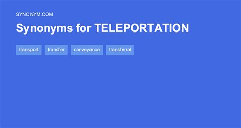 teleport synonym